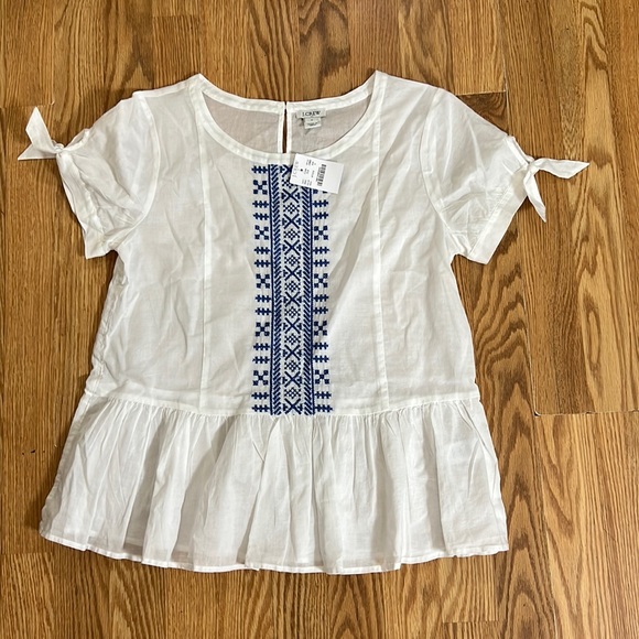 J. Crew Tops - J. Crew embroidered top size 4